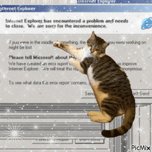 Luna crashed the computer - Bezmaksas animēts GIF