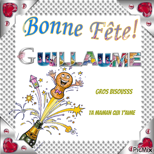 bonne fête guillaume - Bezmaksas animēts GIF
