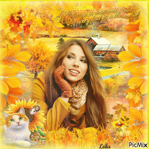 Autumn in yellow. Autumn is a second spring... - Darmowy animowany GIF