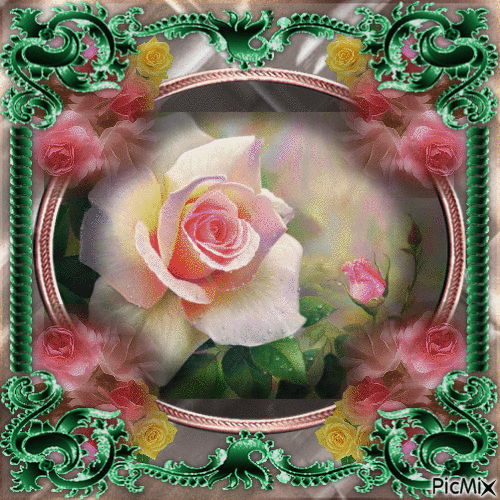 Art Peinture - Rose - Darmowy animowany GIF