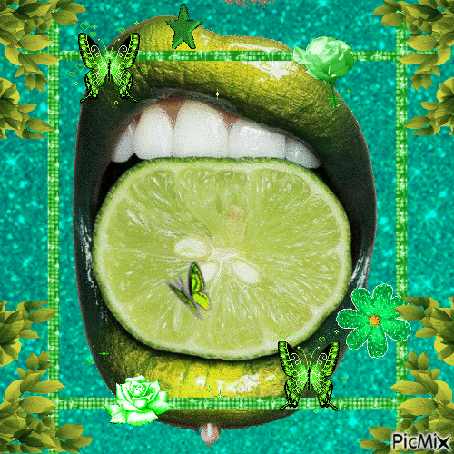 Lime Lips - Бесплатный анимированный гифка