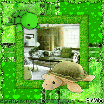 {({Turtle Plushie in the Living Room})} - Gratis geanimeerde GIF