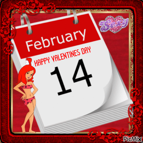 Sexy Pebbles Valentine's Day - GIF animate gratis