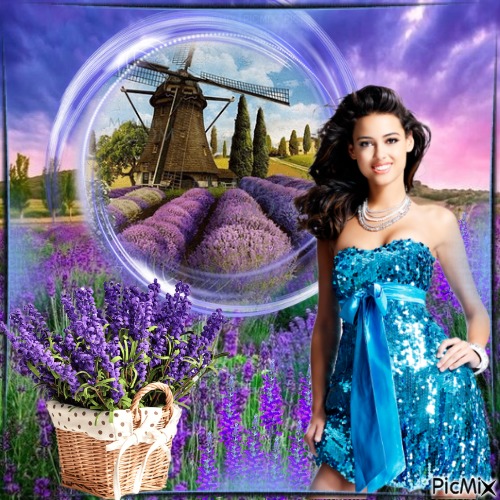 On the lavender field - безплатен png