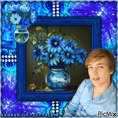 {♦Blue Bouquet with William Moseley♦} - Besplatni animirani GIF