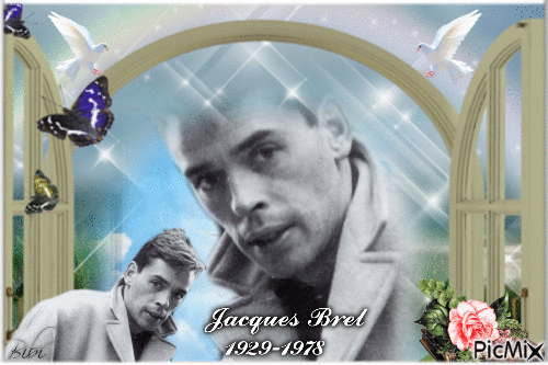 Coucou Jacques Brel - Free animated GIF