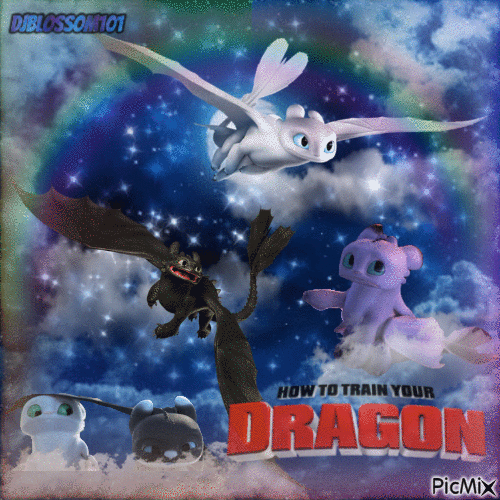Dragon Night - Безплатен анимиран GIF