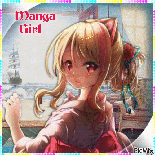 Manga Girl - GIF เคลื่อนไหวฟรี