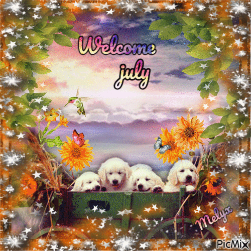 welcome July - Ingyenes animált GIF