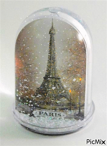 Boule de neige Paris - GIF animado gratis