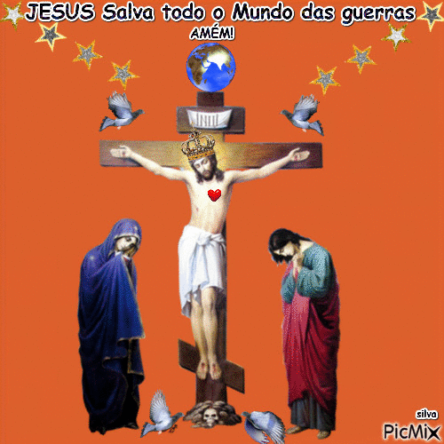 JESUS SALVA TODO O mundo - Zdarma animovaný GIF