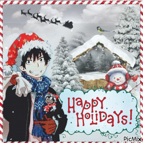 Christmas Rin Okumura - Animovaný GIF zadarmo