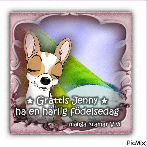 Grattis Jenny 2023 - Darmowy animowany GIF