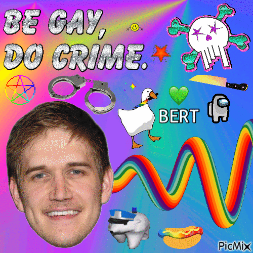 be gay do crime bert - GIF animado grátis