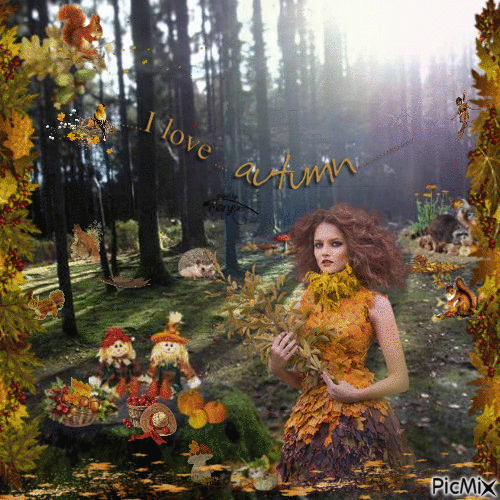 I love autumn - Ingyenes animált GIF