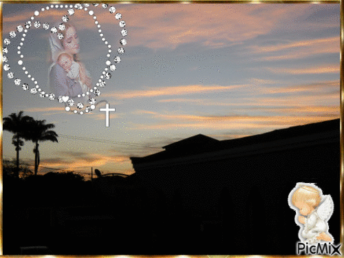 por do sol- Ave Maria - Bezmaksas animēts GIF