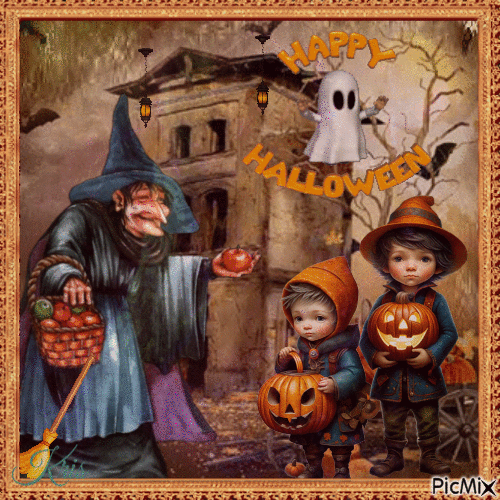 Vintage Halloween - Ingyenes animált GIF