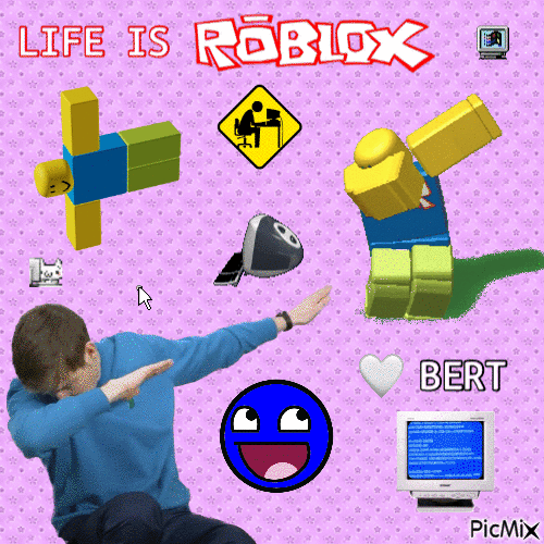 life is Roblox bert - GIF animado gratis