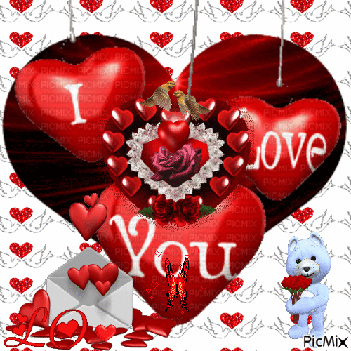 LOVE HEARTS I LOVE YOU - Free animated GIF - PicMix