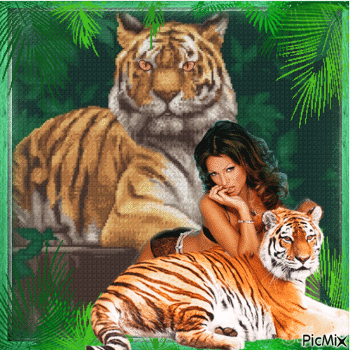 Тигр - Bezmaksas animēts GIF