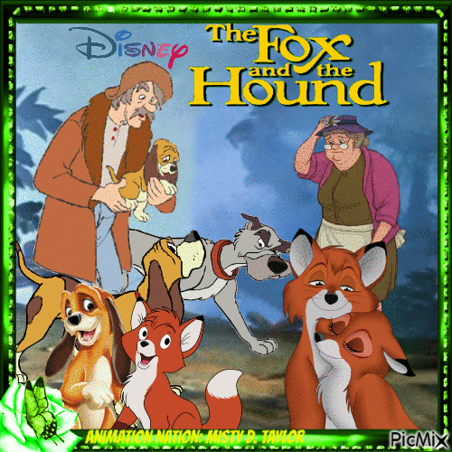 The Fox and the Hound - Ilmainen animoitu GIF