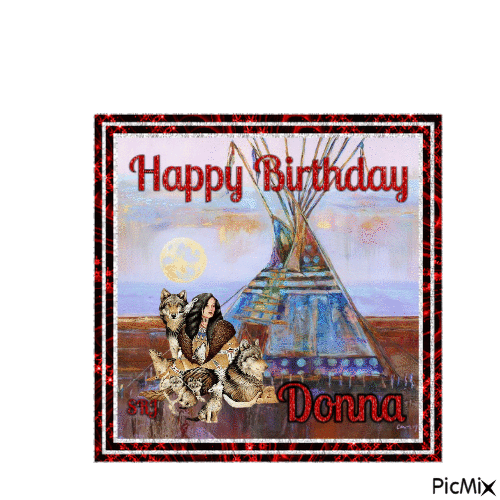 Happy Birthday Donna - Animovaný GIF zadarmo