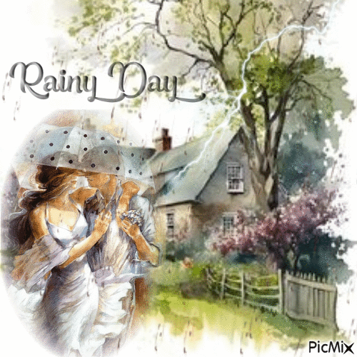 Jour de pluie - Besplatni animirani GIF