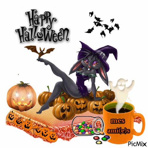 happy halloween ami(e)s - Bezmaksas animēts GIF