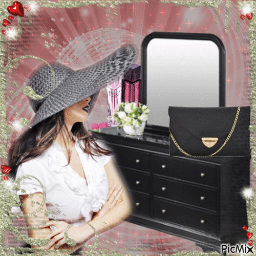 Femme élégante avec un chapeau - Δωρεάν κινούμενο GIF