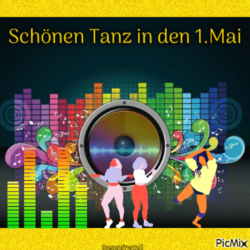 Schönen Tanz in den 1. Mai - Ücretsiz animasyonlu GIF