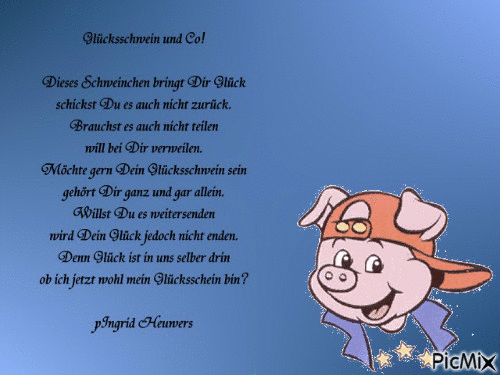 Glücksschwein - Besplatni animirani GIF