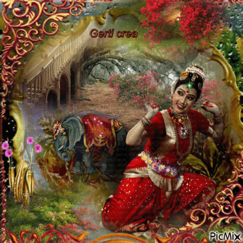 Beautiful Hindu woman - Free animated GIF