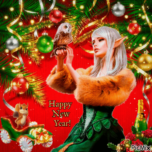 Happy New Year fantasy - Бесплатни анимирани ГИФ