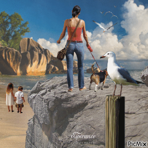 Ballade au bord de la falaise - Darmowy animowany GIF