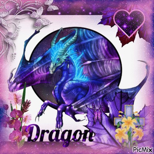 Purple Dragon - GIF animate gratis