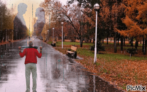 sous la pluie - Δωρεάν κινούμενο GIF
