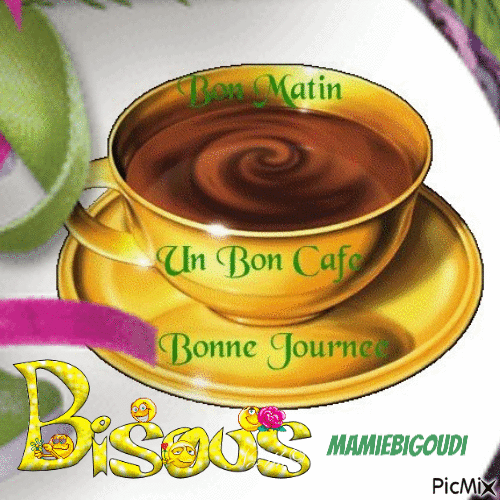 un bon cafe - Darmowy animowany GIF