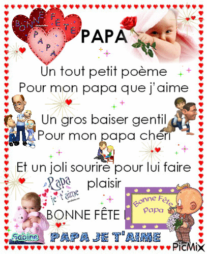 bonne féte mon papa - Бесплатни анимирани ГИФ