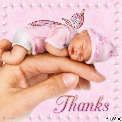 baby angel thanks - Animovaný GIF zadarmo