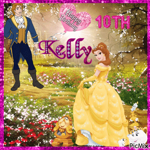 Happy  Birthday Kelly - GIF animé gratuit