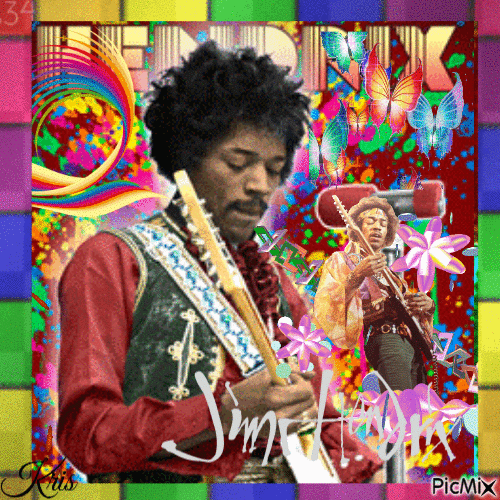 Jimi Hendrix - Gratis animerad GIF