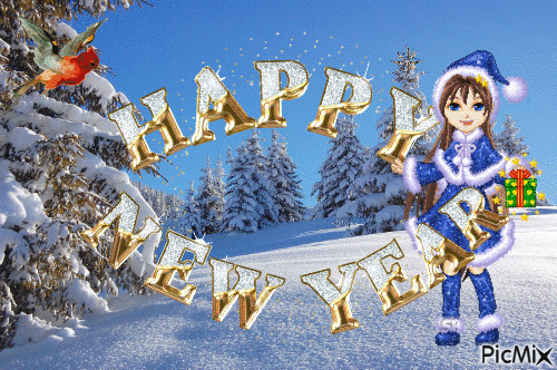 happy new year - Бесплатни анимирани ГИФ