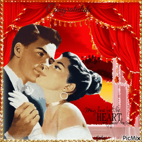 Wedding. Congratulate. My love be the Heart of your home - 免费动画 GIF