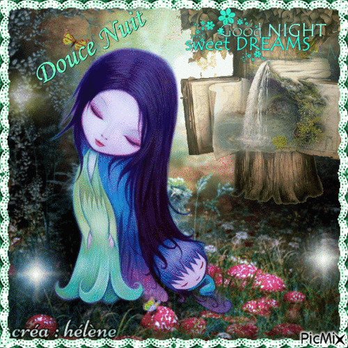 Bonne nuit / Good night  "Fantasy" - Animovaný GIF zadarmo