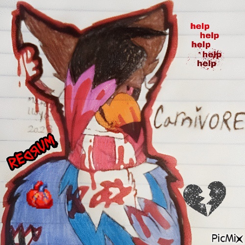 Carnivore, my beloved (CW// gore) - Free animated GIF