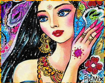 Hindu woman - Besplatni animirani GIF