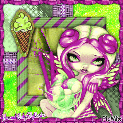 {[Ice Cream Lime Ripple Girl]} - Zdarma animovaný GIF