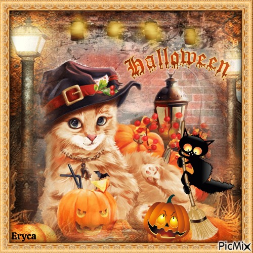 Chaton d'Halloween - Free PNG
