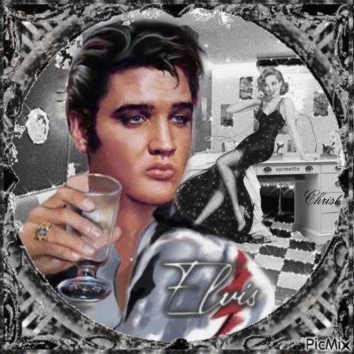 Elvis Pin up - Gratis animeret GIF
