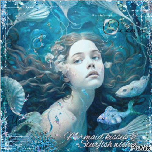 Mermaid Portrait - Zdarma animovaný GIF